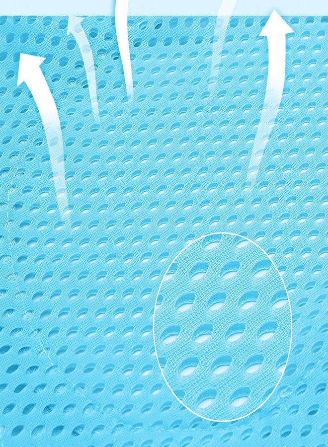 IBLUELOVER Baby Bath Seat Support Net Infant Bathing Support Mat Newborn Bath Tub Seat Cushion Pad with Five Safety Support Corner Adjustable Mesh Bathtub Sling Non Slip Shower Pad for 0-18 Months (Blue) - Image 5